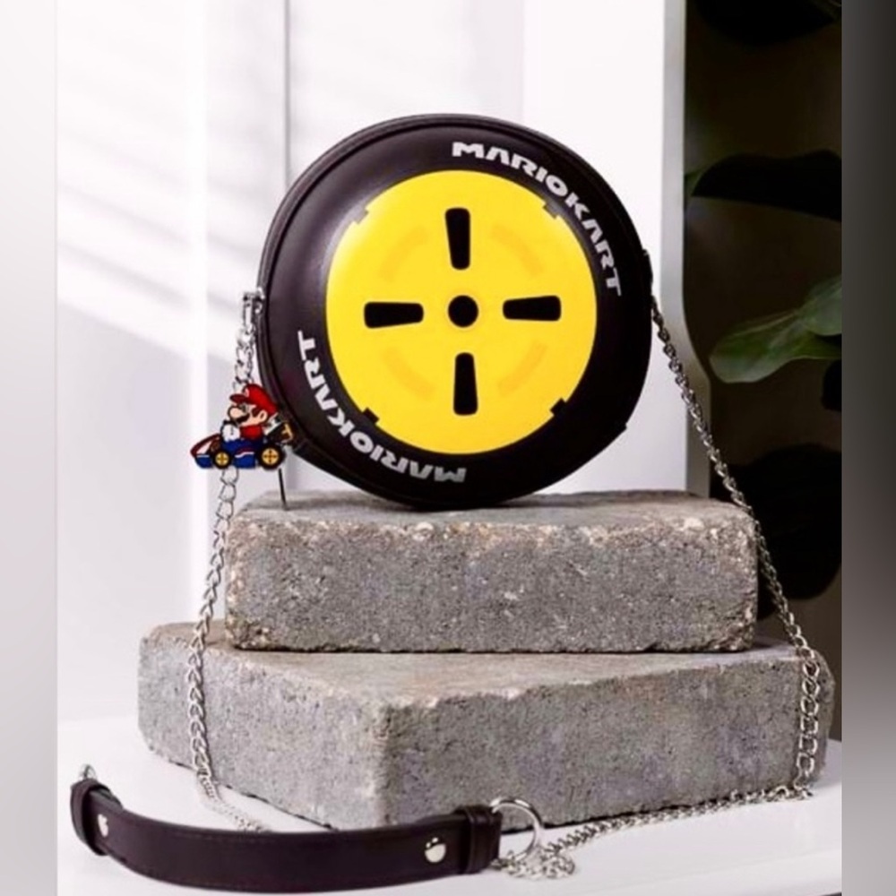 NWT Mario Kart Molded Wheel Crossbody bag